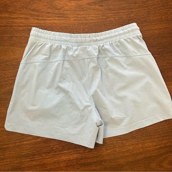 Fabletics Light Gray Athletic Shorts with Pink Logo - Picture 3 of 3